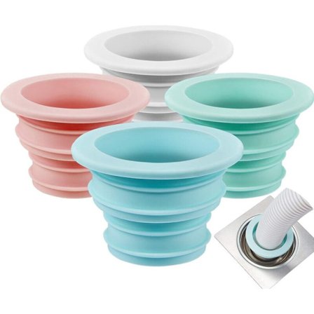 4 stk. Silikonring Luftfrisker Avløp Kloakkrør Pakning Vaskemaskin Tetningsplugg