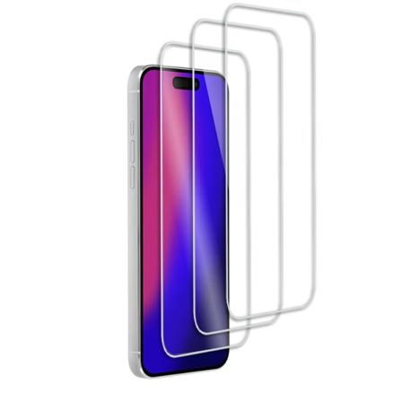 3-Pack - iPhone 15 Pro skærmbeskytter i hærdet glas