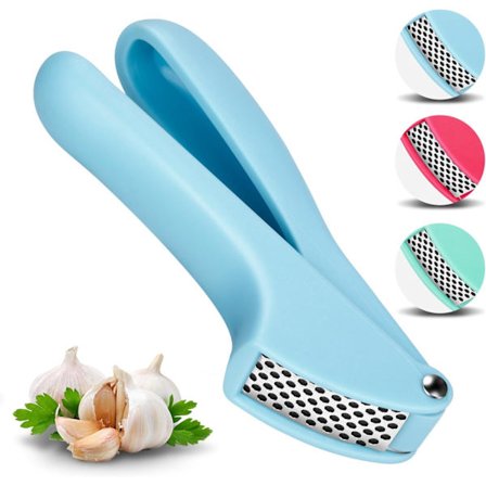 Hvitløkspresse, Lettvekts Hvitløksknuser, Lettrengjort Hvitløkspresse, Prisgunstig/Superlett å Bruke, Blå