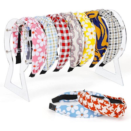 Hodebåndholder, gjennomsiktig hodebåndarrangør, akryl hårbøyle-displaystativ, hodebåndholder, hodebåndoppbevaringsholder for kvinner og jenter