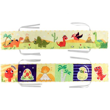 Farverig pædagogisk stofbog til baby - Aktivitetslegetøj, læringslegetøj til nakketræning og synsudvikling_yux