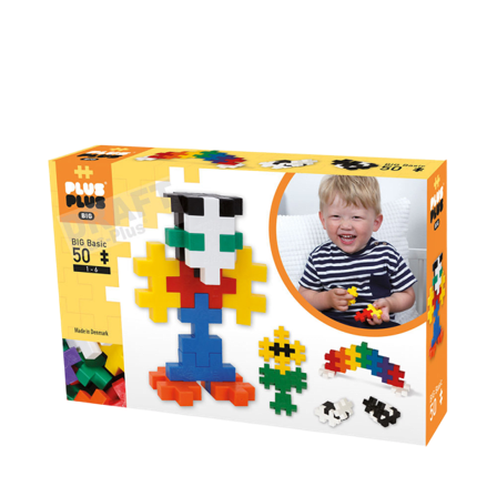PLUS Byggklossar, Plus-Plus BIG Basic, 50 klossar Byggsatser ONESIZE