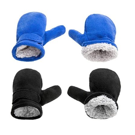 Baby Vinterhandsker til Piger, Justerbare Udendørsvanter, Fleeceforede