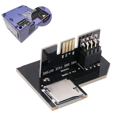 NGC SD2SP2 Pro -pelikonsolin sovitin GameCube -konsolille, SDS-lataus TF SDS Micro Cardbarnz Uusi