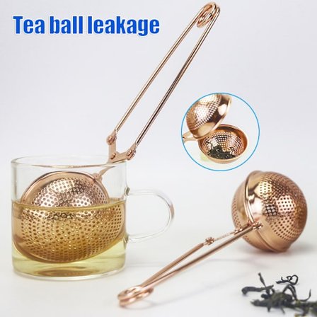 Rostfritt stål Snap Tea Infuser Rose Golden Loose Leaf Tea Ball Sil for Teaism