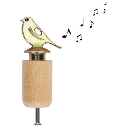 1 - Fuglefløyte - Bærbar Håndsveivet Fløyte - Sink Legering og Tre Fuglefløyte