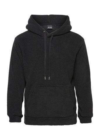 Onsremy Reg Teddy Hoodie Sweat Sweat-shirts & Hoodies Fleeces & Midlayers Musta ONLY & SONS