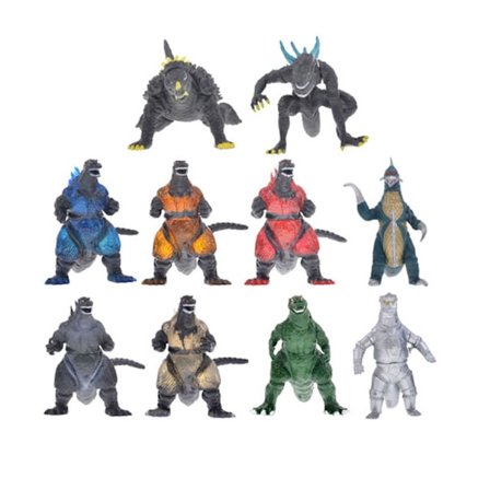 10 stk./parti Godzillas Anime Figur Leke Samleobjekt Modell Statue Leker PVC Figurer Skrivebords Ornamenter Fans Samleobjekt Modell