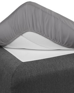 Strekklaken 180x200 cm Mørk grå - Borganäs of Sweden