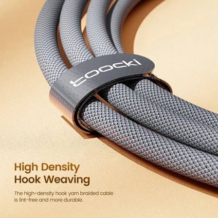 Ekstra Sterk USB-C til Lightning Ladekabel 2M Svart