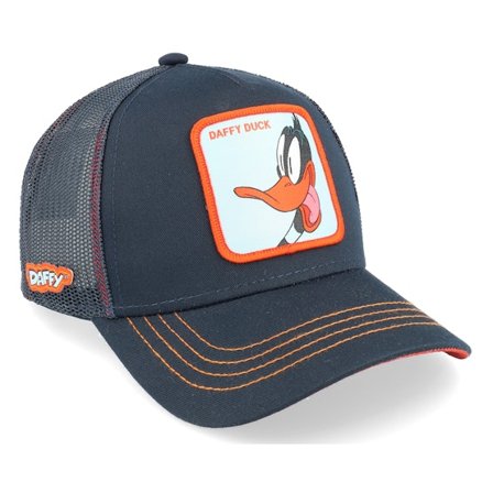 Capslab - Blå trucker Caps - Looney Tunes Daffy Navy Trucker @ Hatstore