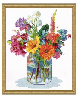 Broderikit Tavla Bukett - Design Works Crafts