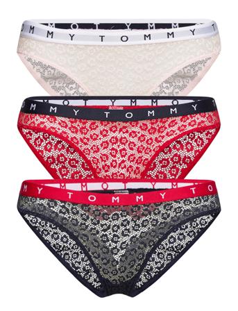 3P Bikini Truse Brief Truse Rød Tommy Hilfiger