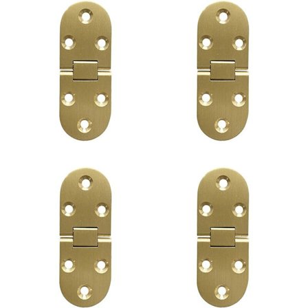 4 stycken 80*30*2,0mm tjocka 180 graders koppar gångjärn dolda gångjärn för fällbord möbelskåpsdörrar, lämpliga för hemmamöbler