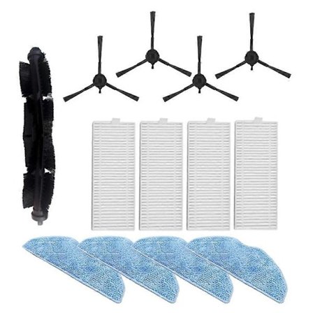 Til Philips Homerun Serie 3000 XU3100/01 Robotstøvsuger Tilbehør Hovedbørste Moppeklud Sidebørste