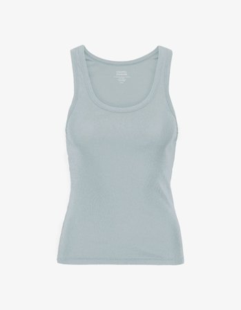 Women Organic Rib Tank Top - Cloudy Grey - S
