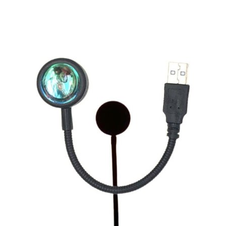 USB Solnedgang Lys Mobil Telefon Selv Fotografi Lys LED Rainbow Neon Nat Lys Projektor