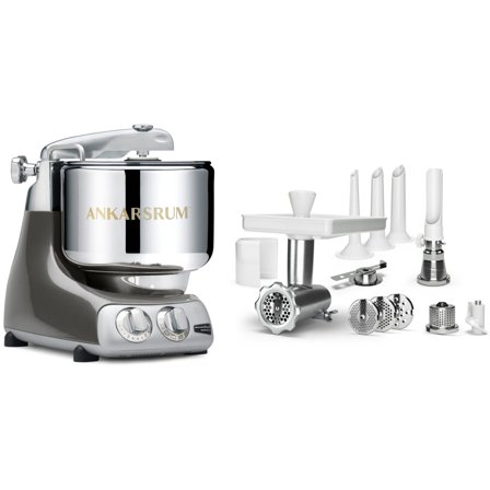 Ankarsrum Assistent Original AKM6230B + Kjøttkvern komplett, black chrome - Kjøp kjøkkenmaskin hos Bakeren og Kokken' - 'Svart/krom