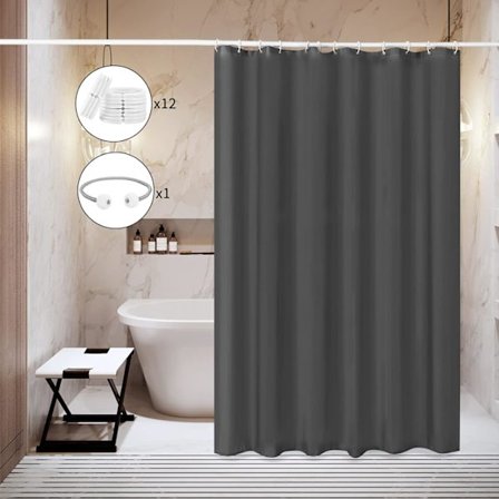 Duschdraperi, tvättbar, vattentät tygduschdraperi, Machi