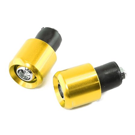 Motorcykel Handtag End Styre Grips Cap GOLD