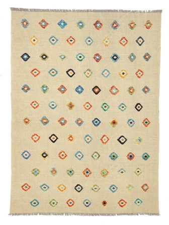 Hand Woven Kilim Nimbaft Rug 151X199 Orange/Yellow