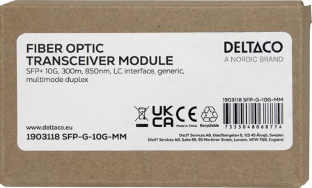 Deltaco SFP+ 10G, 300m, 850nm, LC interface, Generic, MM duplex