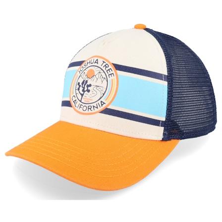 American Needle - Joshua Tree Np Sinclair Ivory/Navy/Orange Trucker Trucker White Cap - @ Hatstore