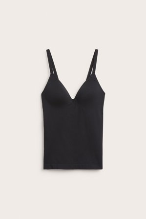 Kappahl | Seamless linne med inbyggd bh Svart S | Svart