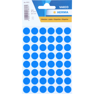 ETIKETT FARGEPKT. BLÅ 12MM