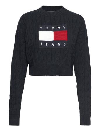 Tjw Bxy Center Flag Sweater Pullover Svart Tommy Jeans