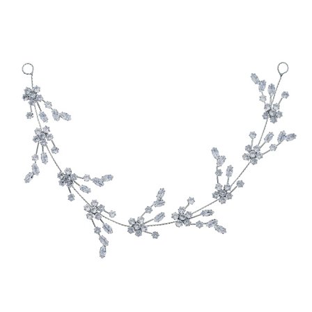 Sølv Zirkon, Bryllupshår Blomster Blomster Bryllupshår Tilbehør