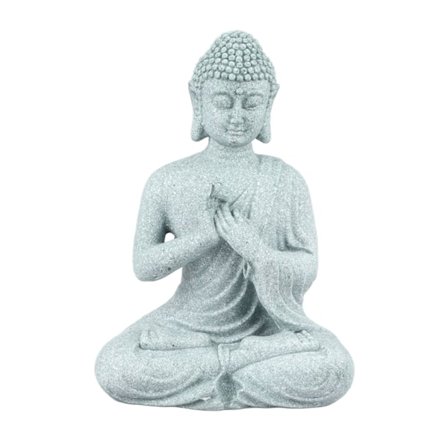 Lille Buddha Dekoration Udsøgt Håndværk Grøn Sandsten Buddha Ornamenter til Akvarium Bøn Buddha