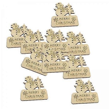 DIY Jule-treskiver Sett - 60 Deler for Håndverk