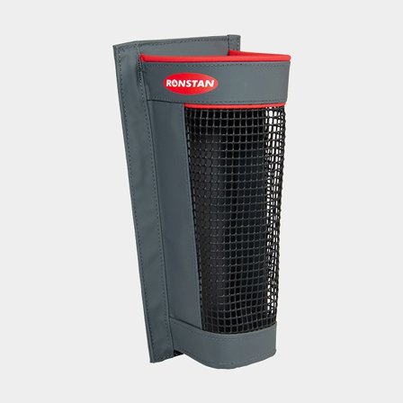 Winch handle holder with Velcro & 3M mount Ronstan Winch Handle Pocket, UV-protected PVC / Mesh, 28 x 14 x 9 cm, grey