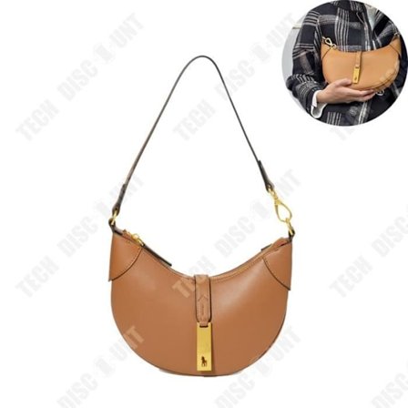 Snygg väska - TD - Läder croissant - Medium - Axel - Kvinna