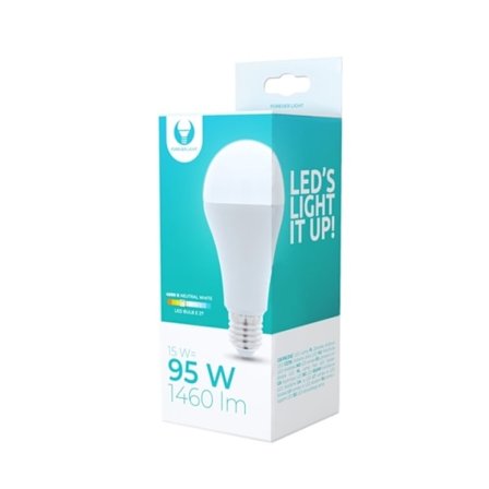 LED-Lampa E27, A65, 15W, 230V, 4500K, Vit neutral