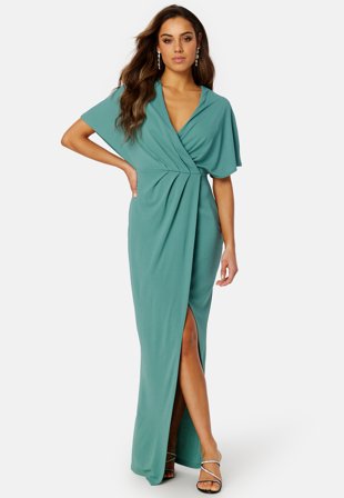 Bubbleroom Occasion Wrap Slit Maxi Dress Klær