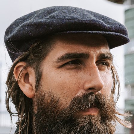 Gorra plana azul Fido Boston para hombres - Boinas para hombre