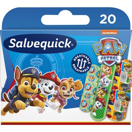 SALVEQUICK Plåster Paw Patrol 20/fp - Lyreco - Skyddsutrustning - Första Hjälpen - Plåster
