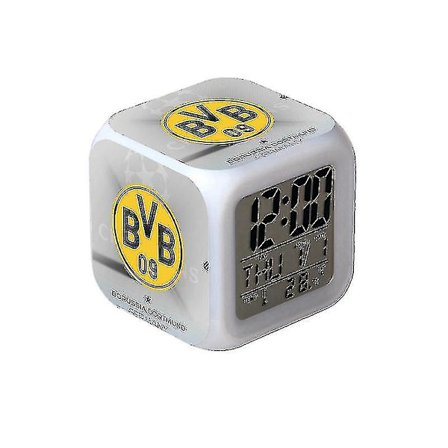 LED Digitaalinen Herätyskello Värikkäillä Valoilla, Digitaalinen Herätyskello Jalkapallo 1kpl Keltainen