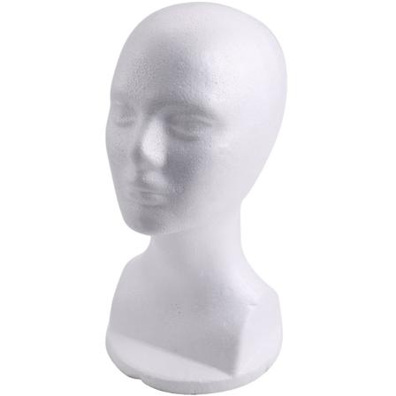 Styrofoam-nukkevaahtopää Lasit Hattu Peruukki Näyttöteline