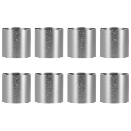 8 stk. Mousse Ringe i Rustfrit Stål Rund Kiks Udskærer Kageform Køkken Bageværktøj