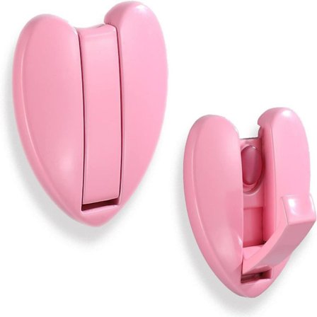 Foldbare Knager - Aluminium Kærlighedsformet Væg Knager - Indtrækkelige Knager til Ophængning af Frakke, Hat, Taske, Håndklæde, Nøgle