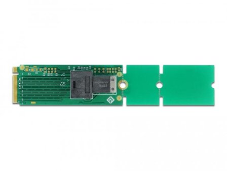 Delock Adapter M.2 Key M to SFF-8643 NVMe 22110 / 2280 / 2260 - grensesnittsadapter - U.2 NVMe - M.2 Card