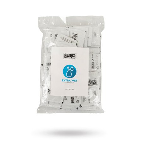 EXTRA WET 100-PACK KONDOMER - Vuxen.se - Flerpack kondomer, kondomer i storpack