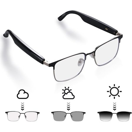 Uusin malli 2025 Älylasit, polarisoidut aurinkolasit, Bluetooth-lasit naisille ja miehille, etäkuvaus, ääniavustaja, mikrofoni, avoin E
