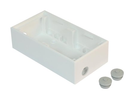 Shelly / Aufputzgehäuse Doppelt für Shelly Wall Switch, 45mm (für Shelly Socket)