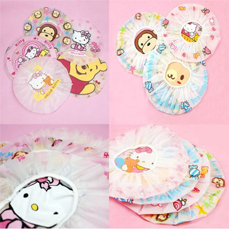 Tegneserie Vanntett Badehette Hatt Dame Vanntett Elastisk Lak