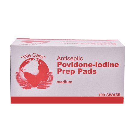 100 kpl/laatikko Povidonijodi Desinfiointipyyhe Kudoslaput Sterilointi Ensiapu A