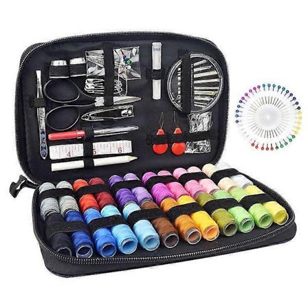 Bærbart husholdningssyesæt med komplet nålesæt til voksne, børn og begyndere